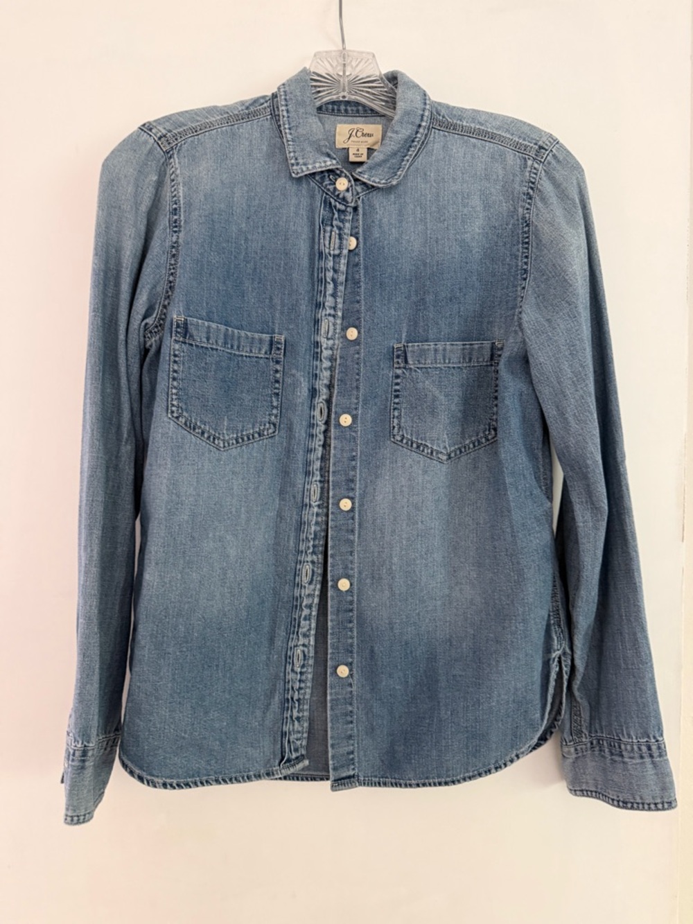 J. Crew Light Denim Shirt - Pale Blue